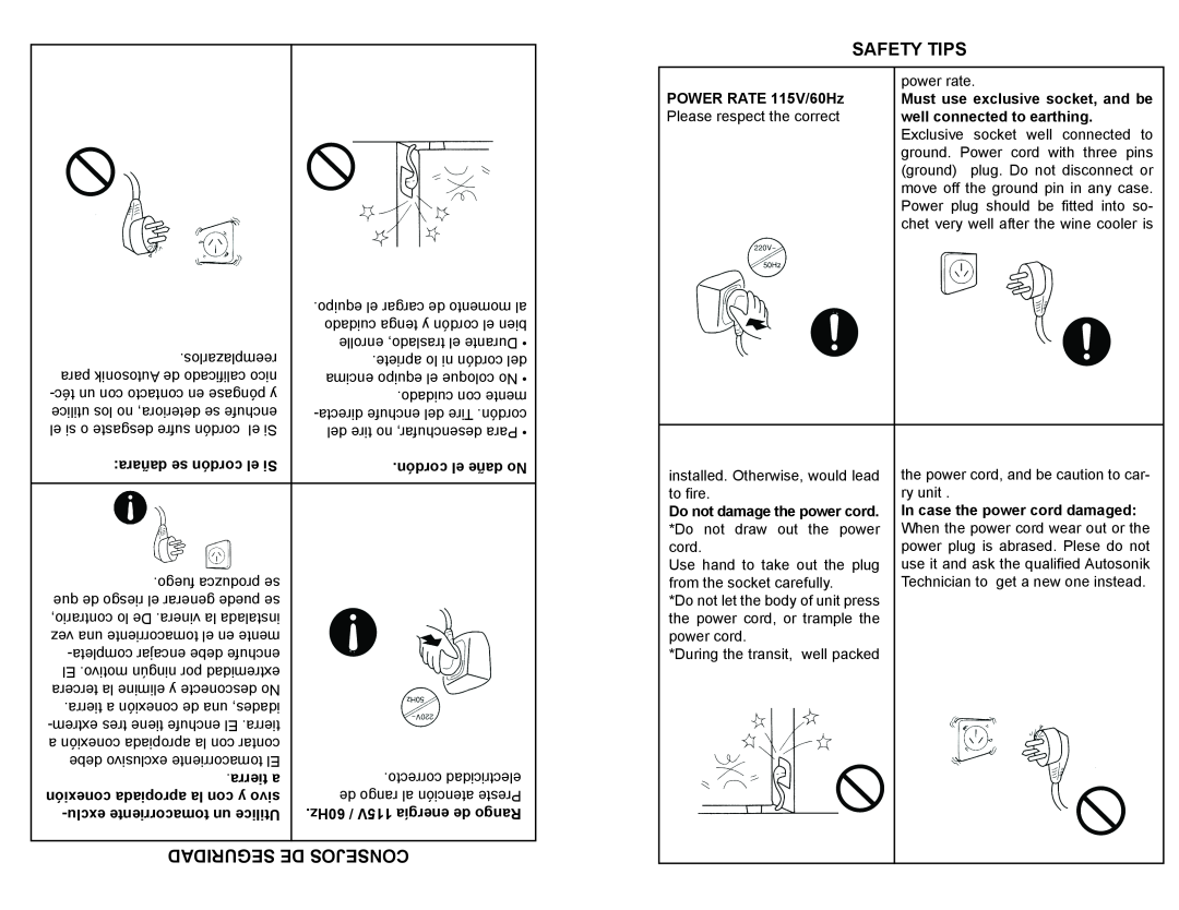 Professional Series PS72381 user manual Seguridad De Consejos, Safety Tips 