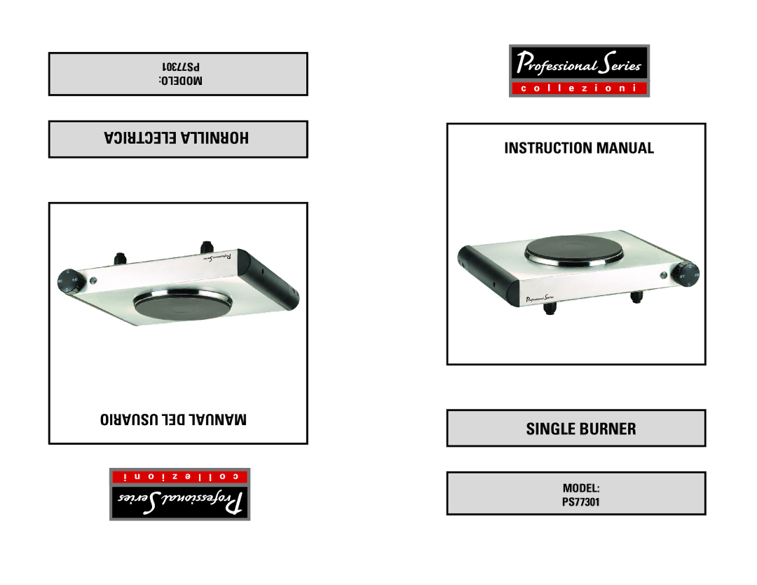 Professional Series PS77301 instruction manual Electrica Hornilla 