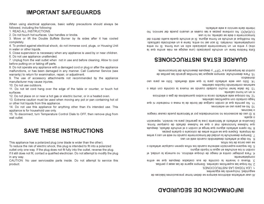 Professional Series PS77311 user manual Important Safeguards, Read ALL Instructions 