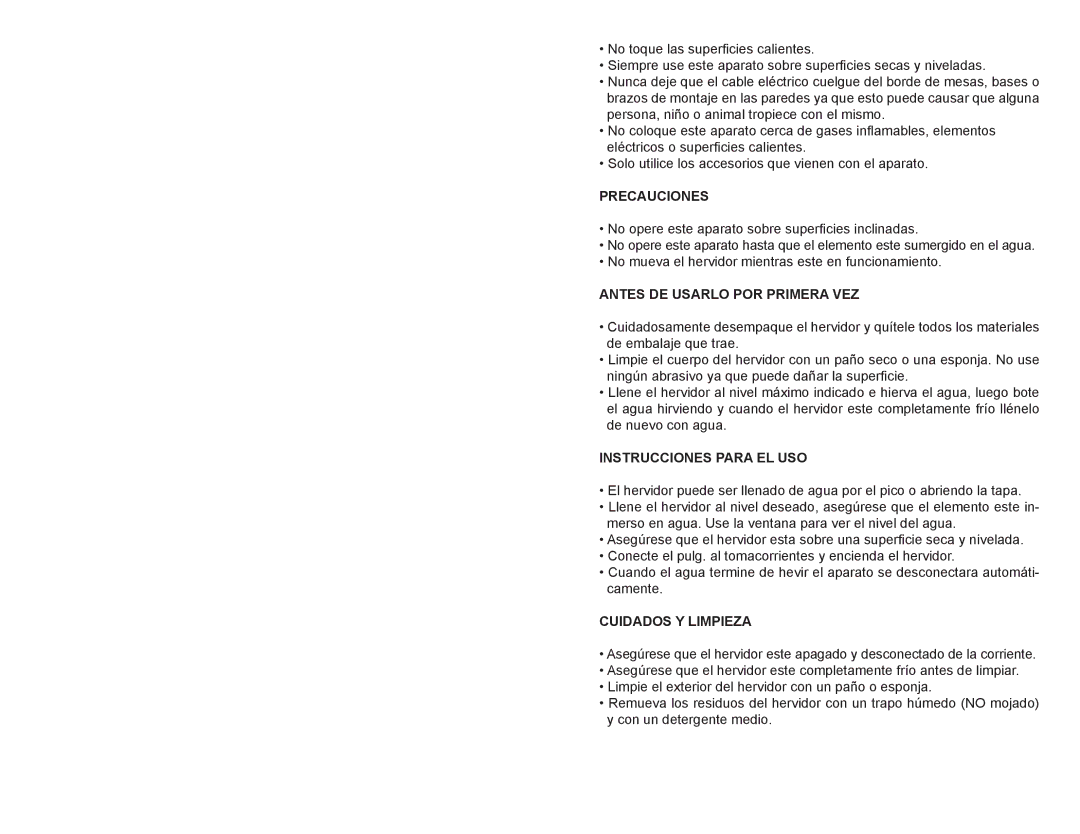 Professional Series PS77692 Precauciones, Antes DE Usarlo POR Primera VEZ, Instrucciones Para EL USO, Cuidados Y Limpieza 