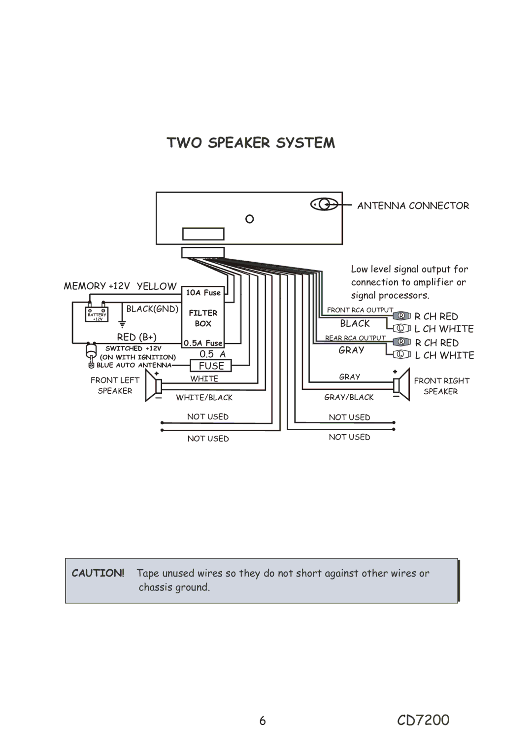 Profile installation instructions TWO Speaker System, 6CD7200 