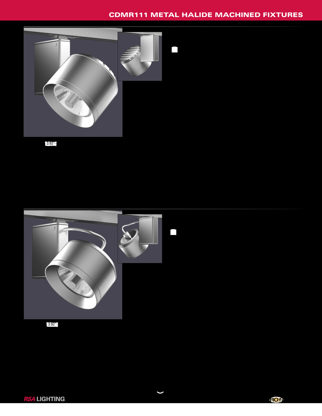 Profile Machined Aluminum Fixtures manual CDMR111 METAL HALIDE MACHINED FIXTURES, PM637cb-39-AL-120, PM637ob-39-AL-120 