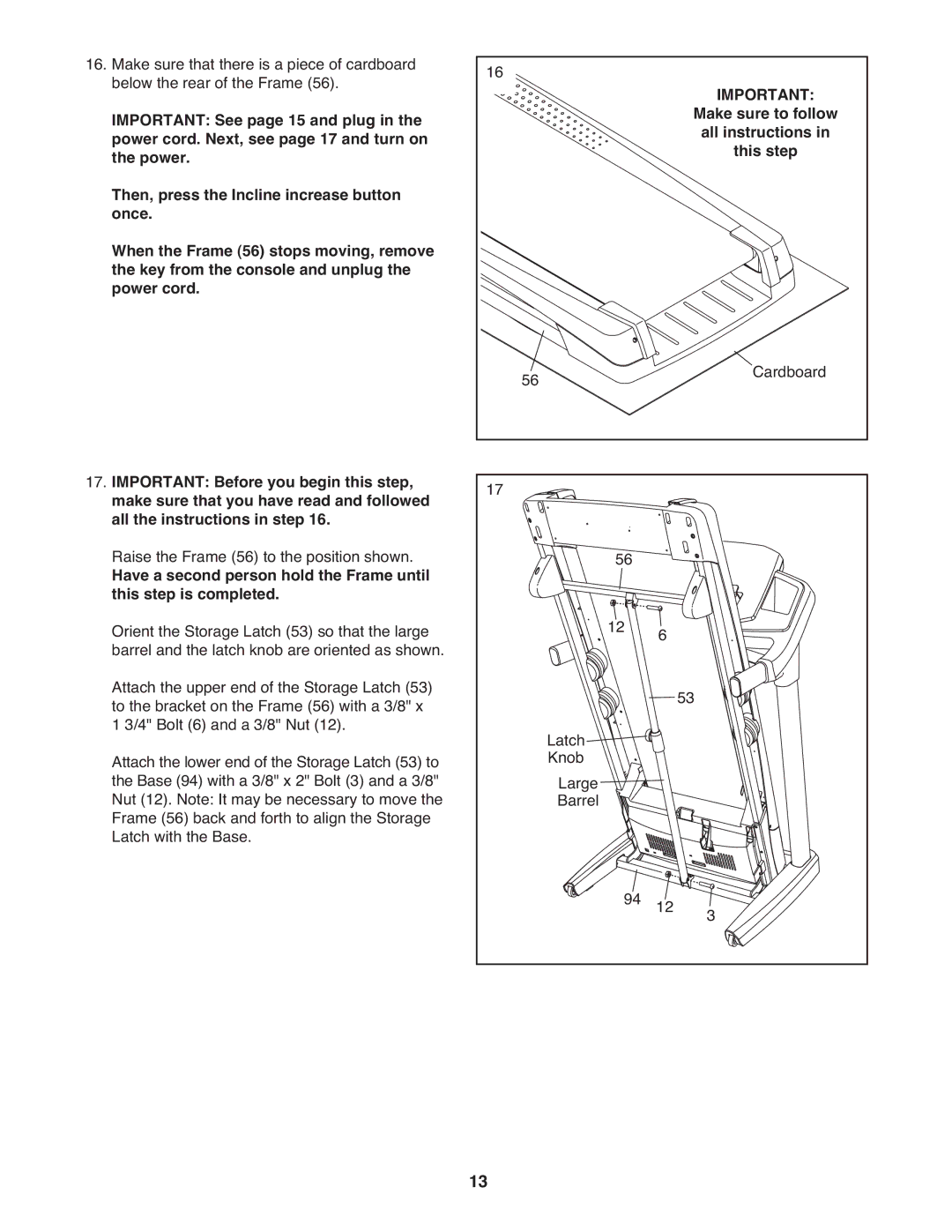 ProForm 1080 warranty Cardboard 