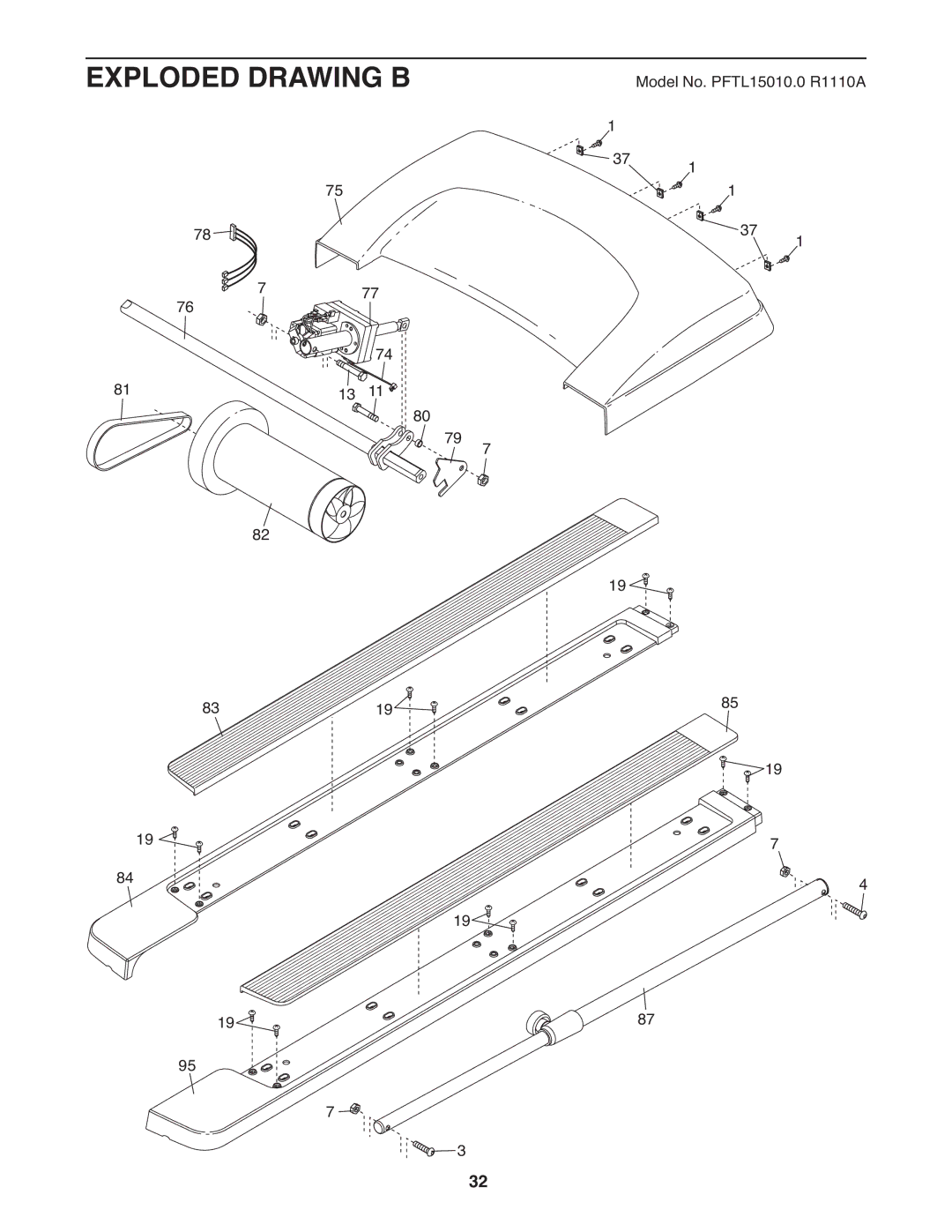 ProForm 2 user manual Exploded Drawing B 