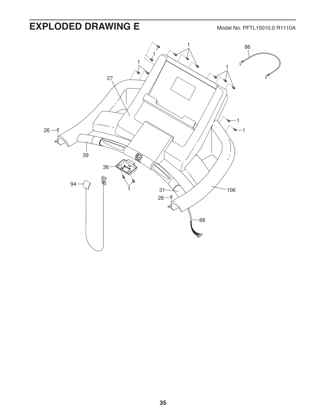 ProForm 2 user manual Exploded Drawing E 