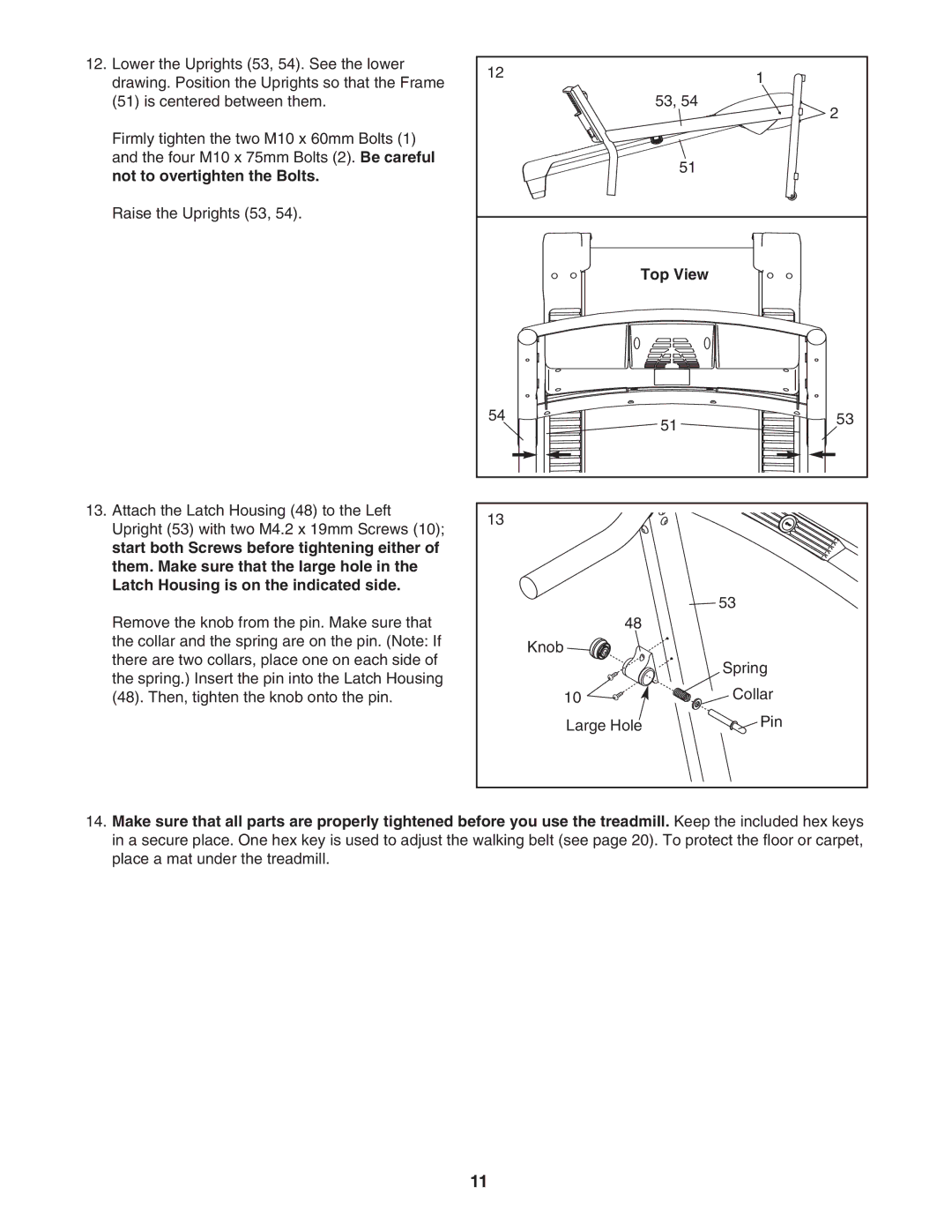 ProForm 30464.0 user manual Top View 