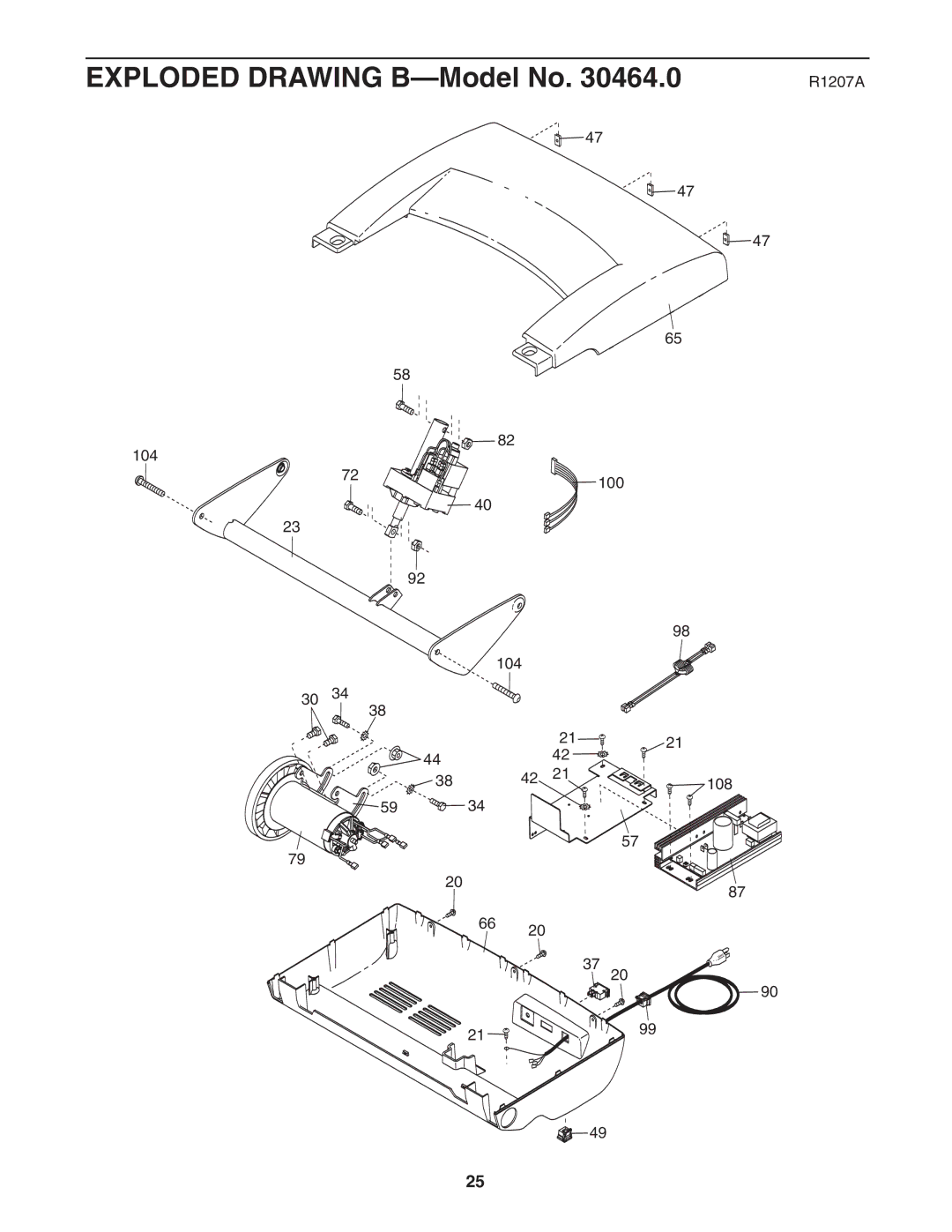 ProForm 30464.0 user manual Exploded Drawing B-Model No 