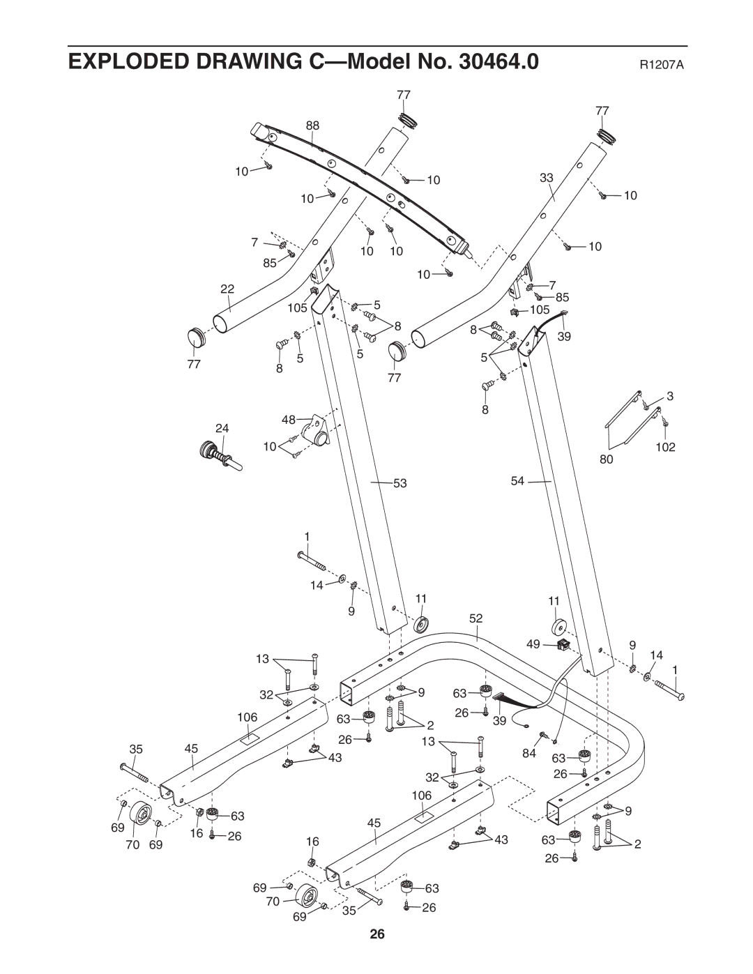 ProForm 30464.0 user manual Exploded Drawing C-Model No 