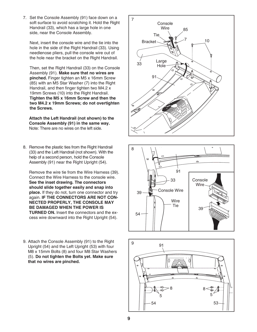 ProForm 30464.0 user manual Nected PROPERLY, the Console MAY, Be Damaged When the Power is 