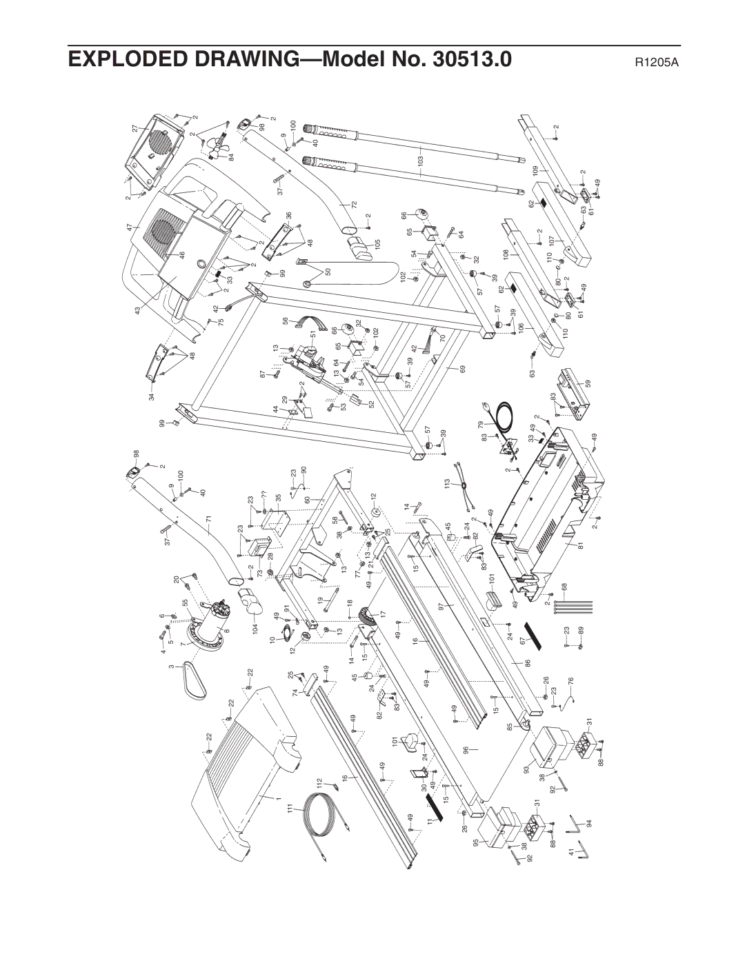 ProForm 30513.0 user manual Exploded 