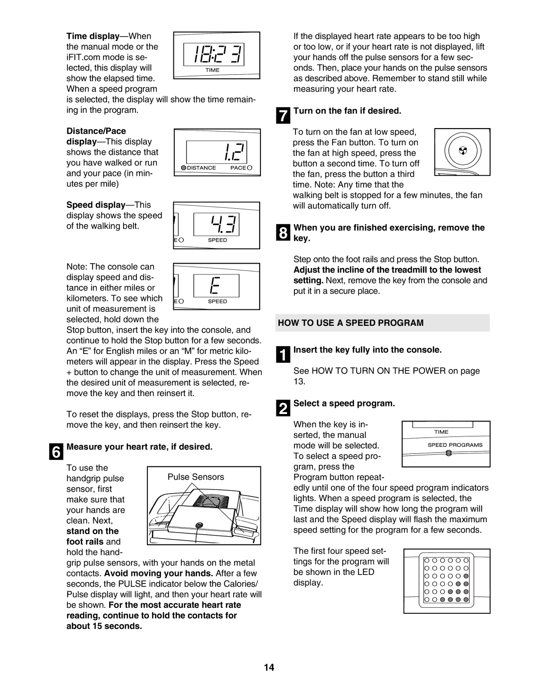 ProForm 30513.1 user manual HOW to USE a Speed Program 