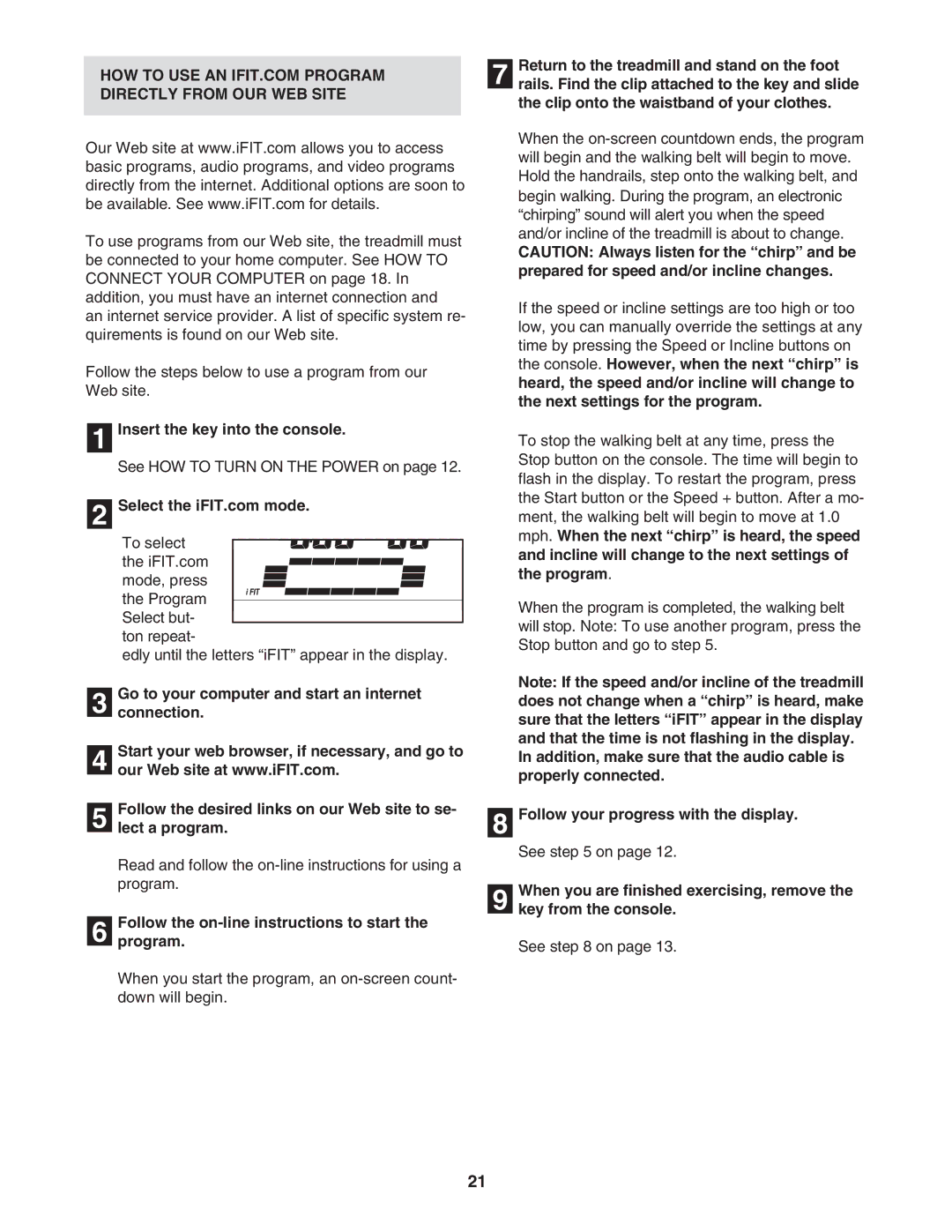 ProForm 30514.0 user manual Directly from OUR WEB Site, Follow the on-line instructions to start Program 