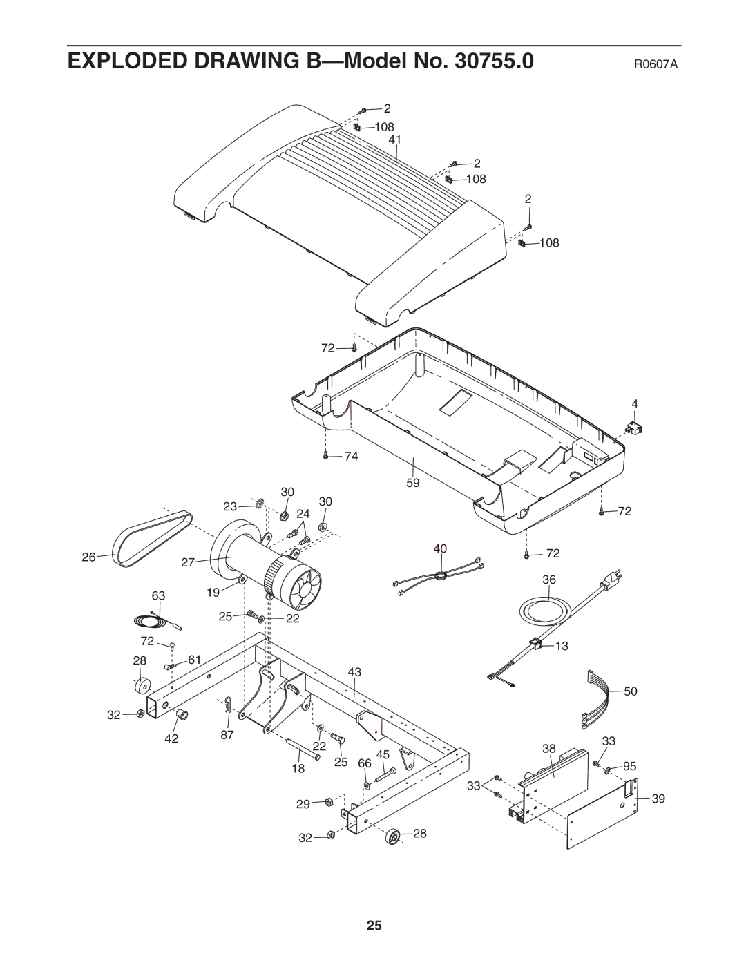 ProForm 30755.0 user manual Exploded Drawing B-Model No 