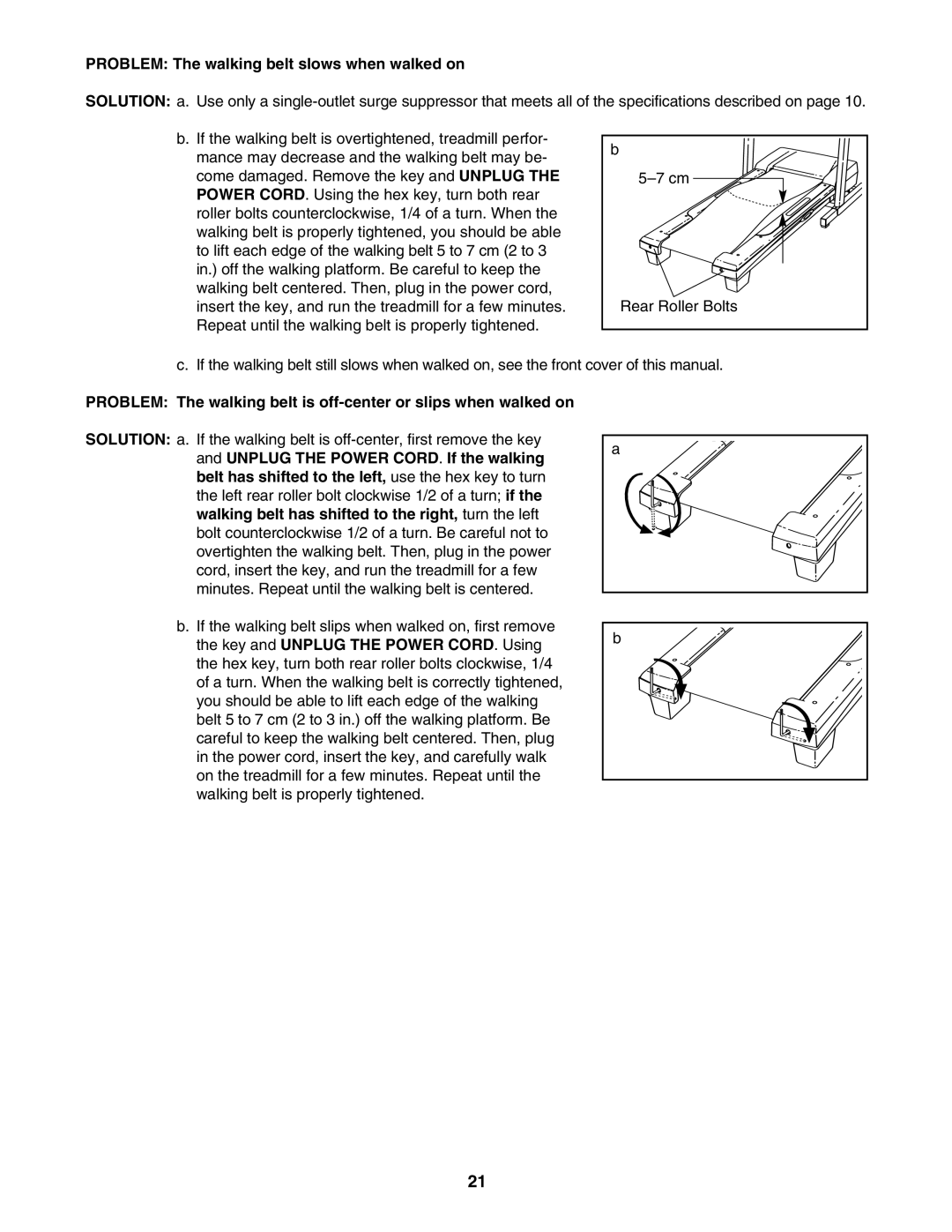 ProForm 30777.0 user manual Problem The walking belt slows when walked on 