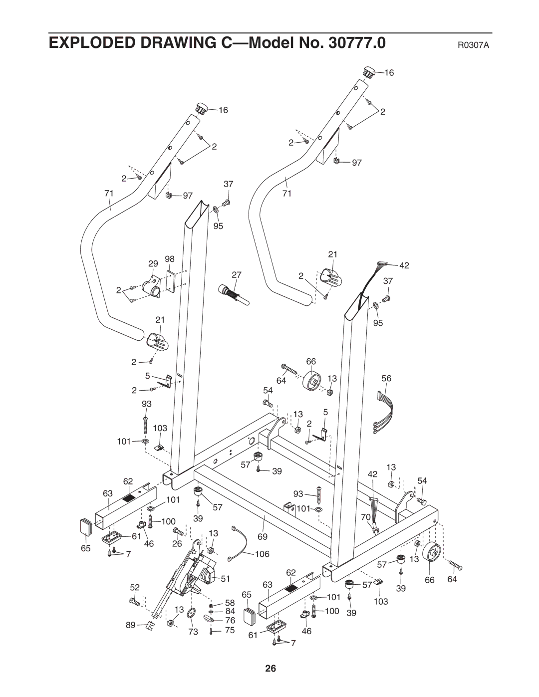 ProForm 30777.0 user manual Exploded Drawing C-Model No 