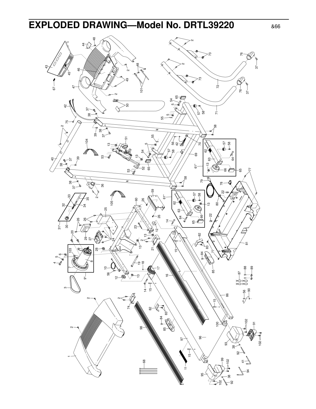 ProForm 320x user manual DRAWING-Model, R1002B 