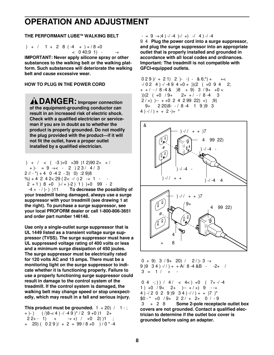 ProForm 320x user manual Performant Lube, HOW to Plug in the Power Cord, This product must be grounded.If it should malfunc 