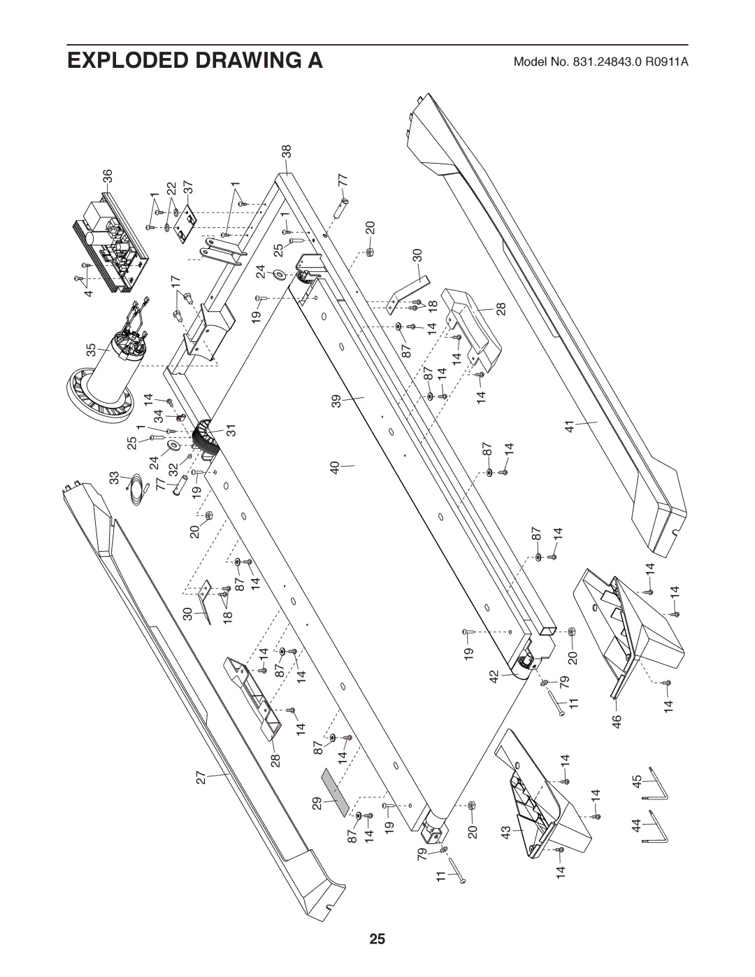 ProForm 397 user manual Exploded Drawing a 