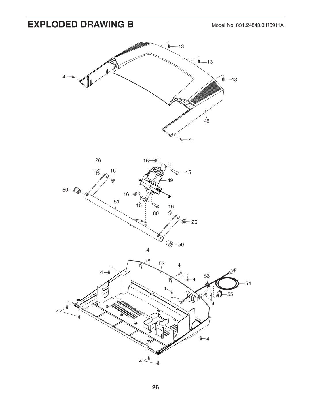 ProForm 397 user manual Exploded Drawing B 