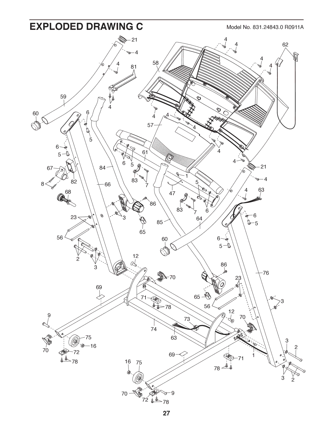 ProForm 397 user manual Exploded Drawing C 