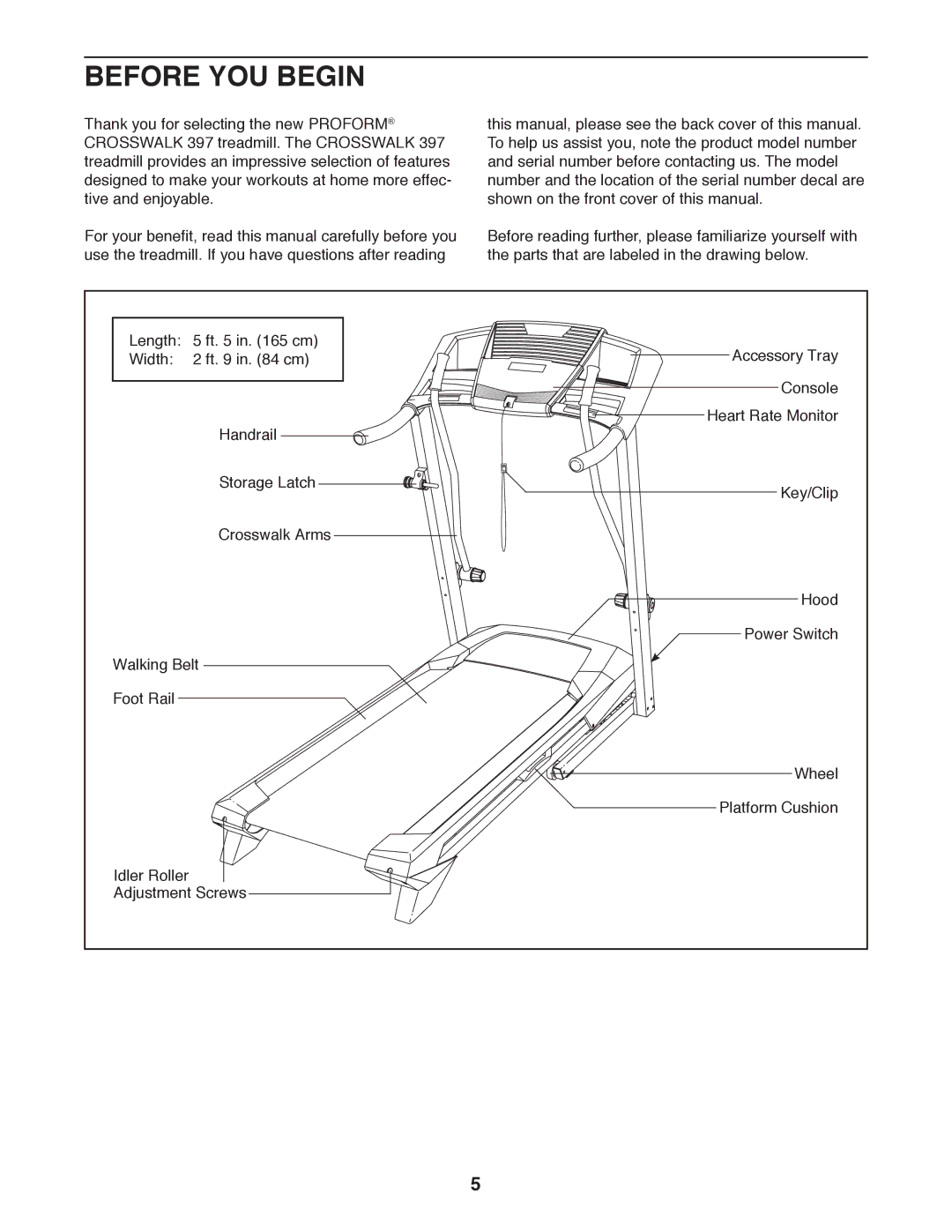 ProForm 397 user manual Before YOU Begin 