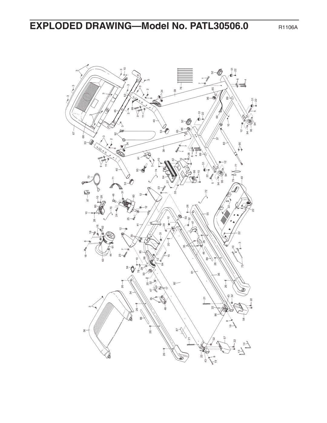 ProForm 400C user manual Exploded DRAWING-Model No. PATL30506.0 