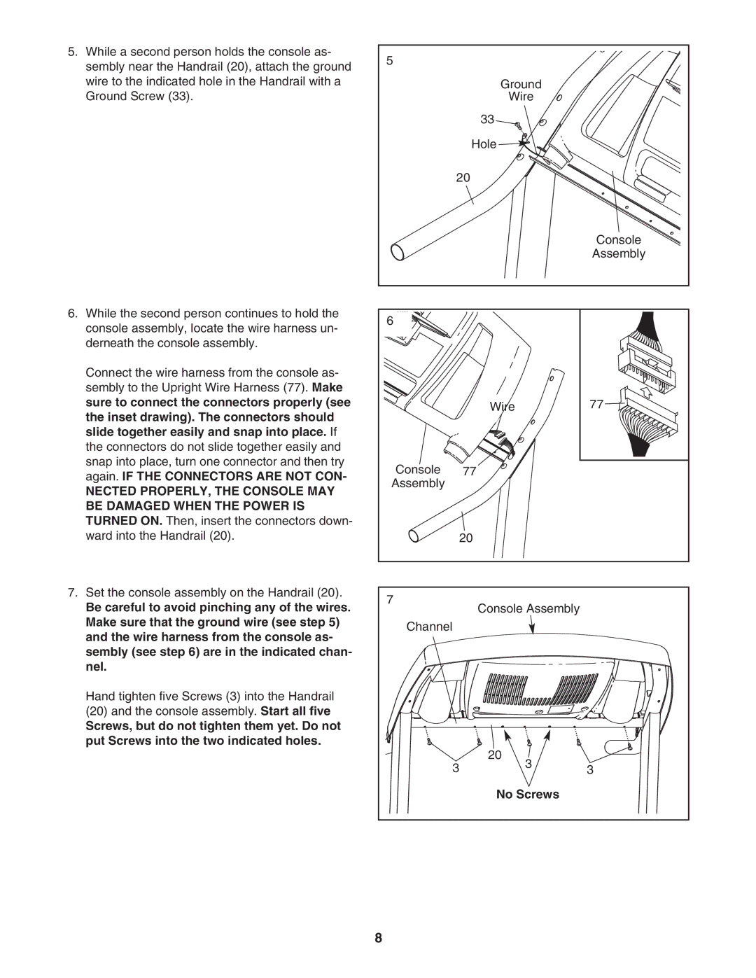 ProForm 480 CX user manual No Screws 