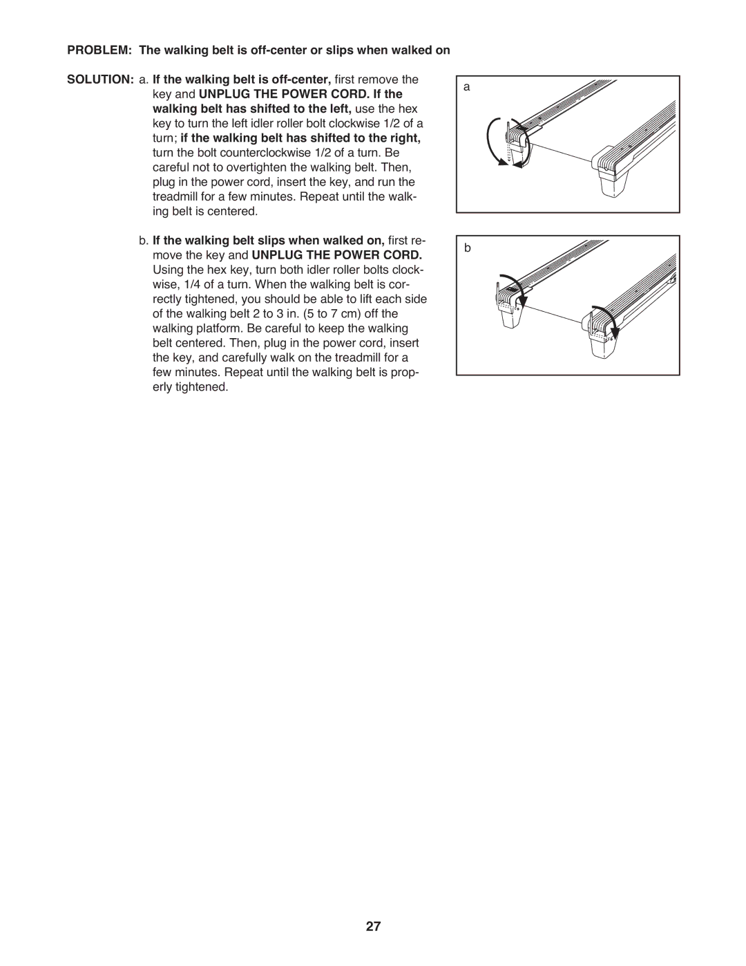 ProForm 485 CS manual Problem Solution 