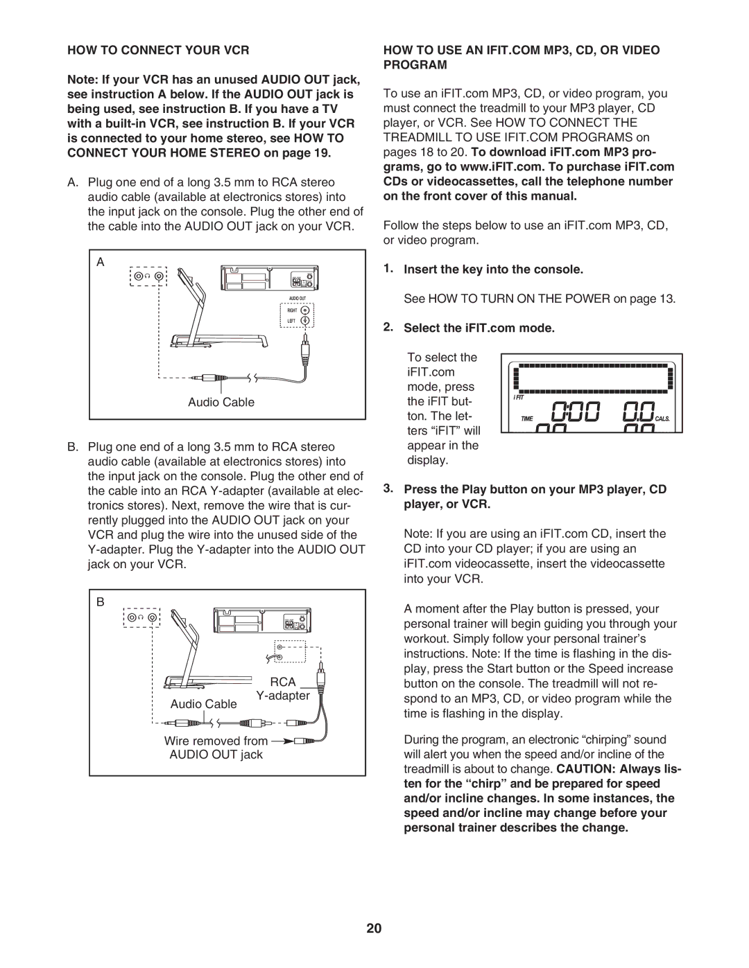 ProForm 485CX user manual HOW to Connect Your VCR 