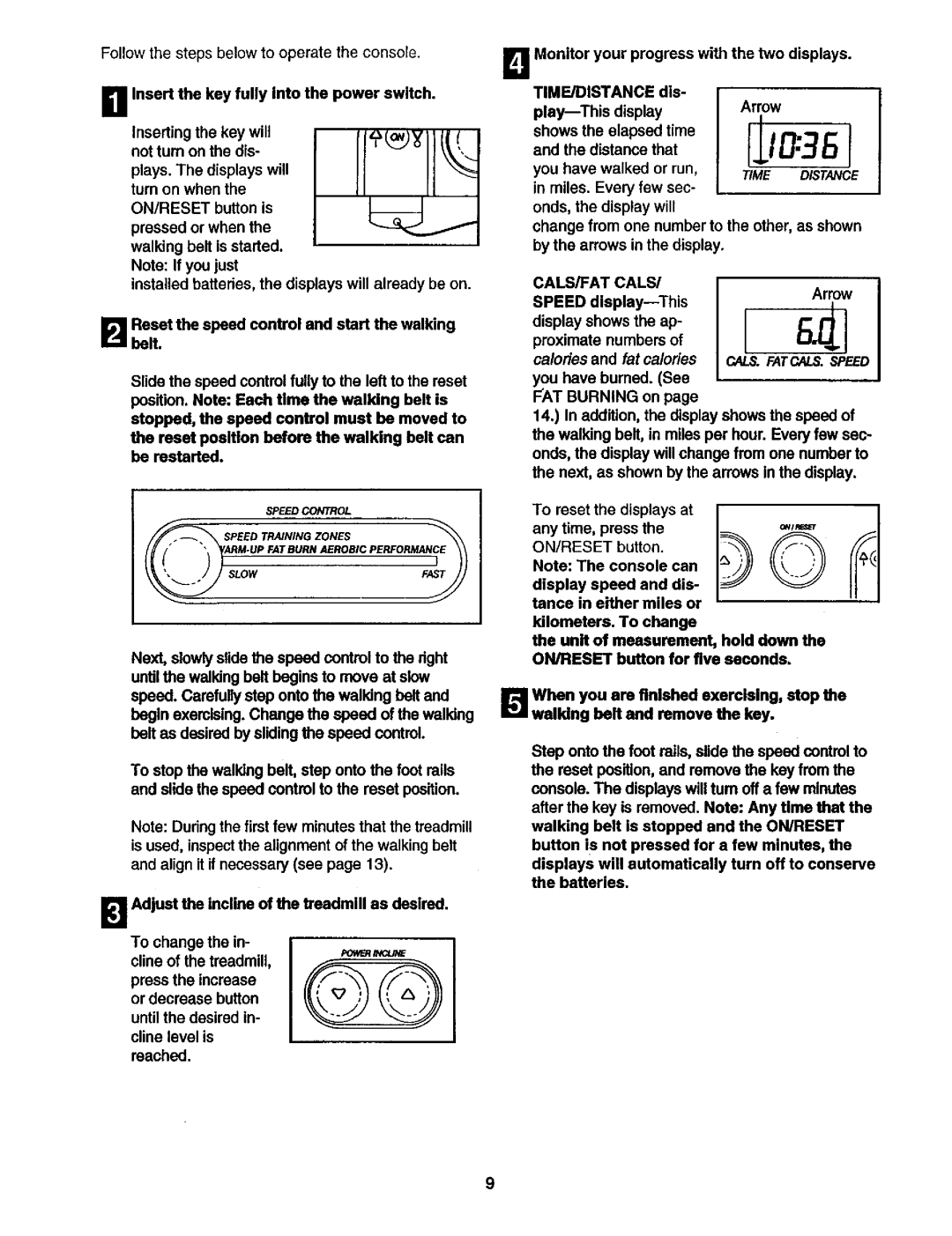 ProForm 495 LS user manual CALS/FAT Cals 