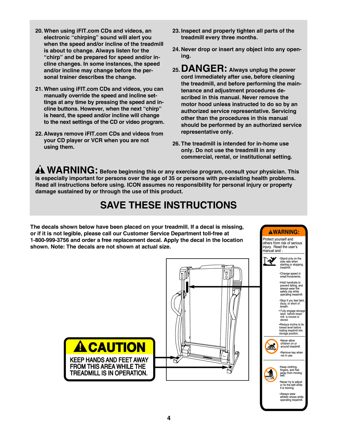 ProForm 530 user manual 