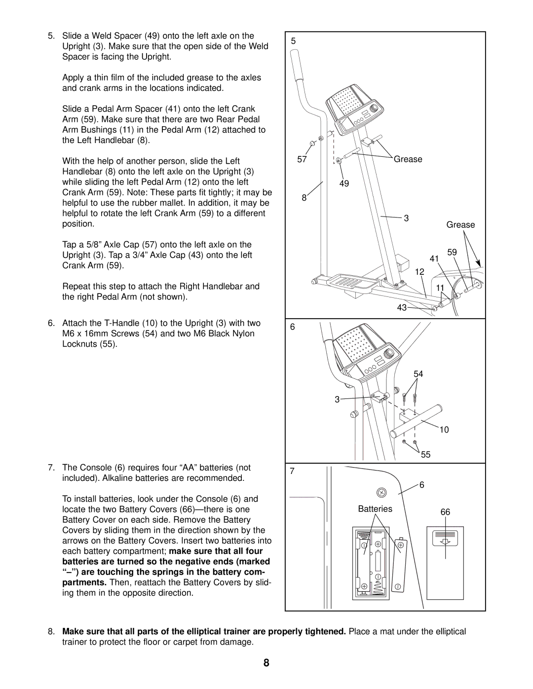 ProForm 545e user manual 