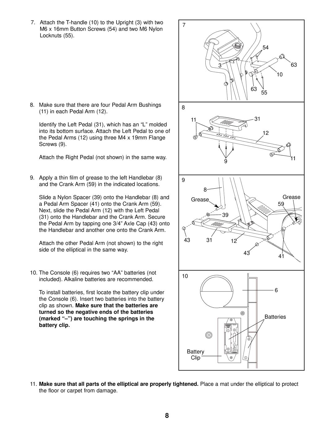 ProForm 545S user manual 