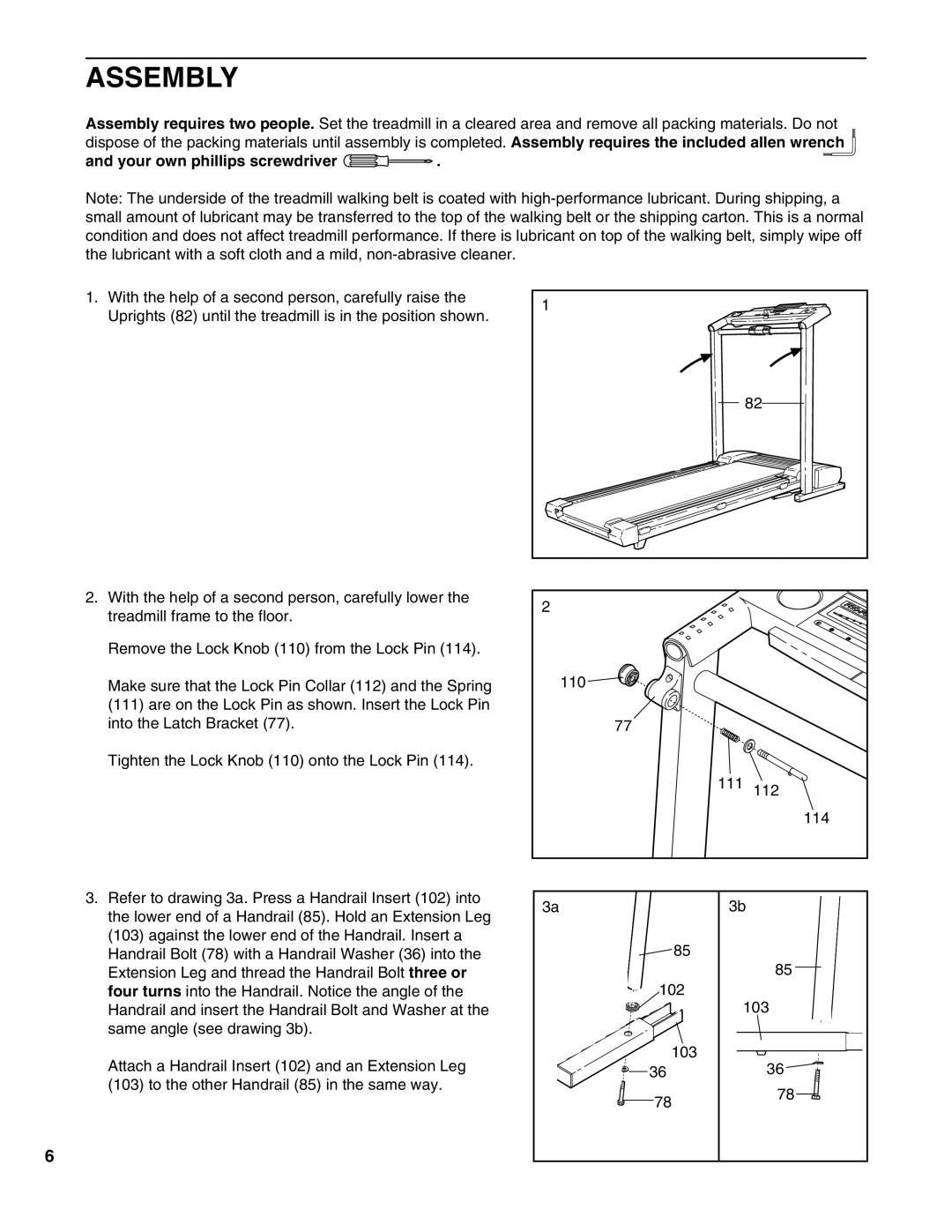 ProForm 585 PI user manual Assembly, Your own phillips screwdriver 