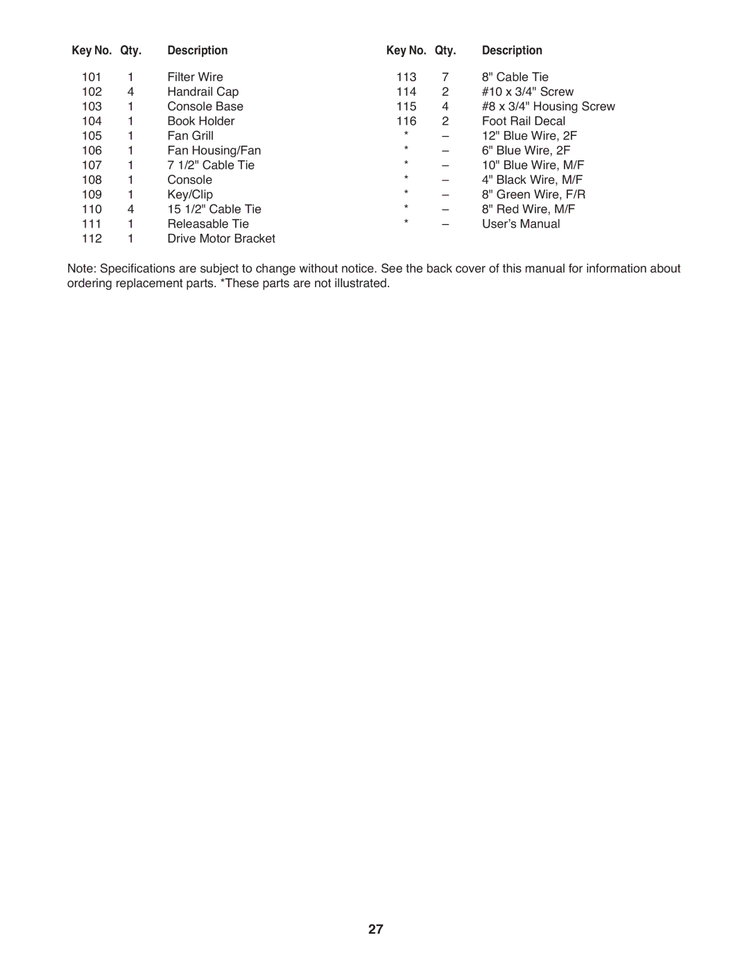 ProForm 590 lt user manual Description 