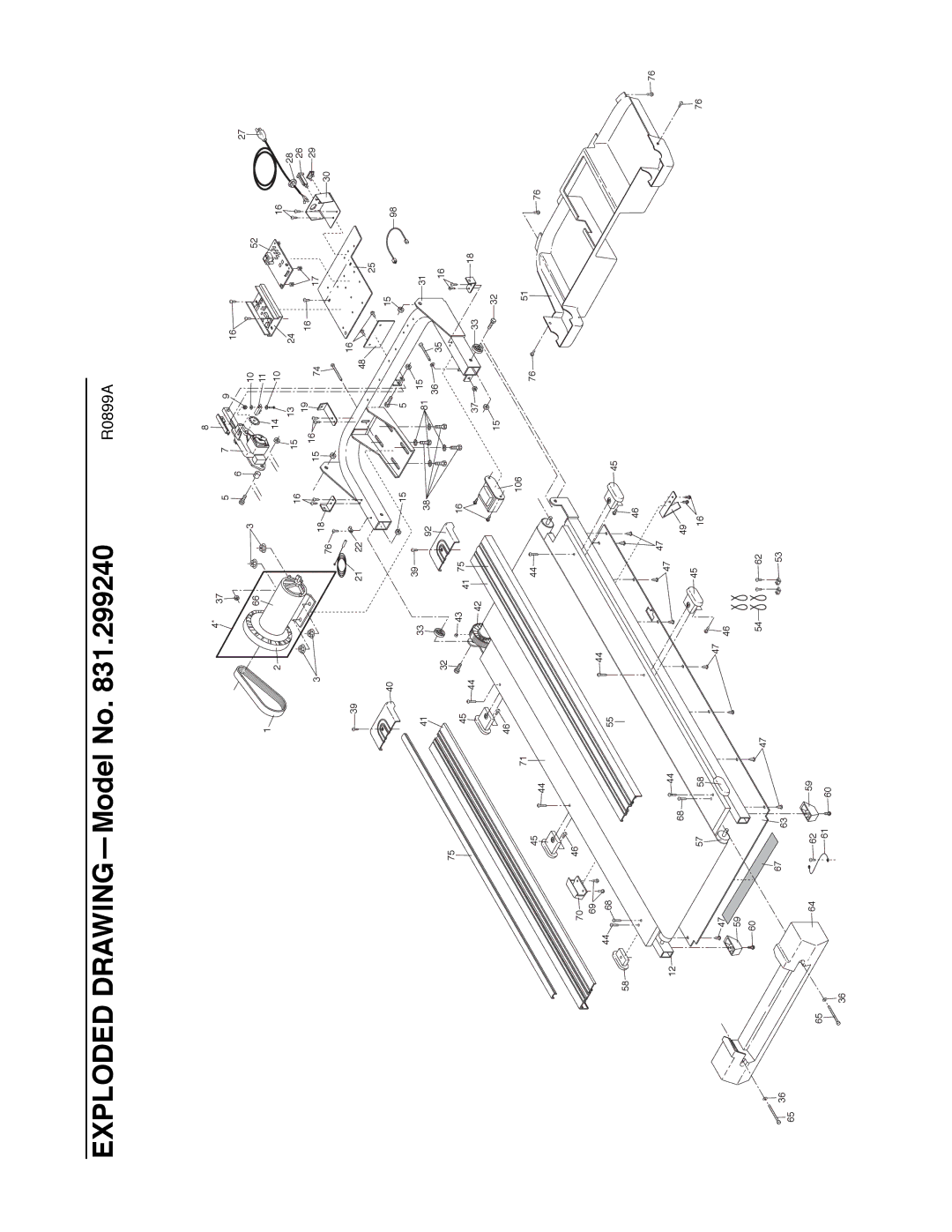 ProForm 590 QS user manual Exploded DRAWINGÑModel No 