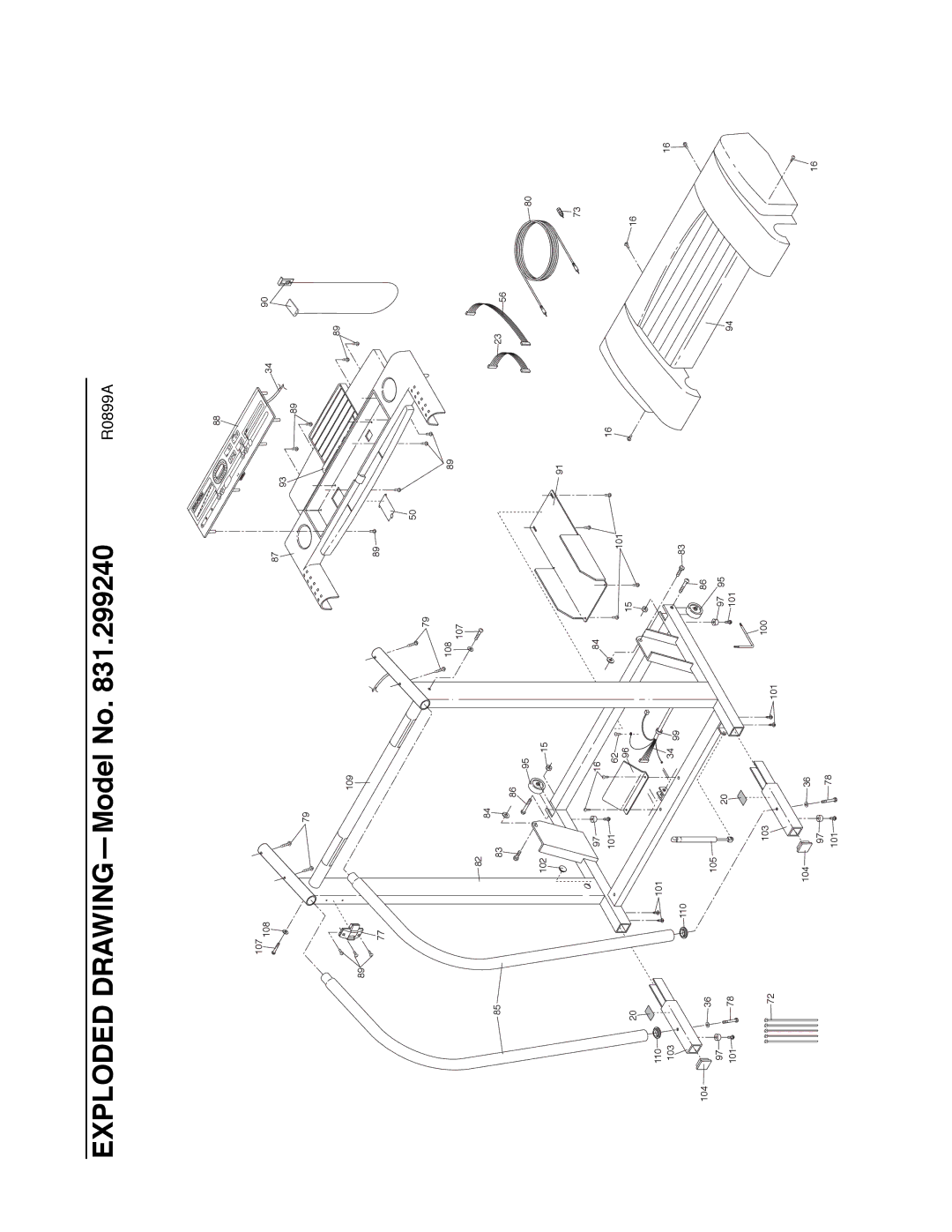 ProForm 590 QS user manual 107 108 109 102 101 110 103 104 105 100 