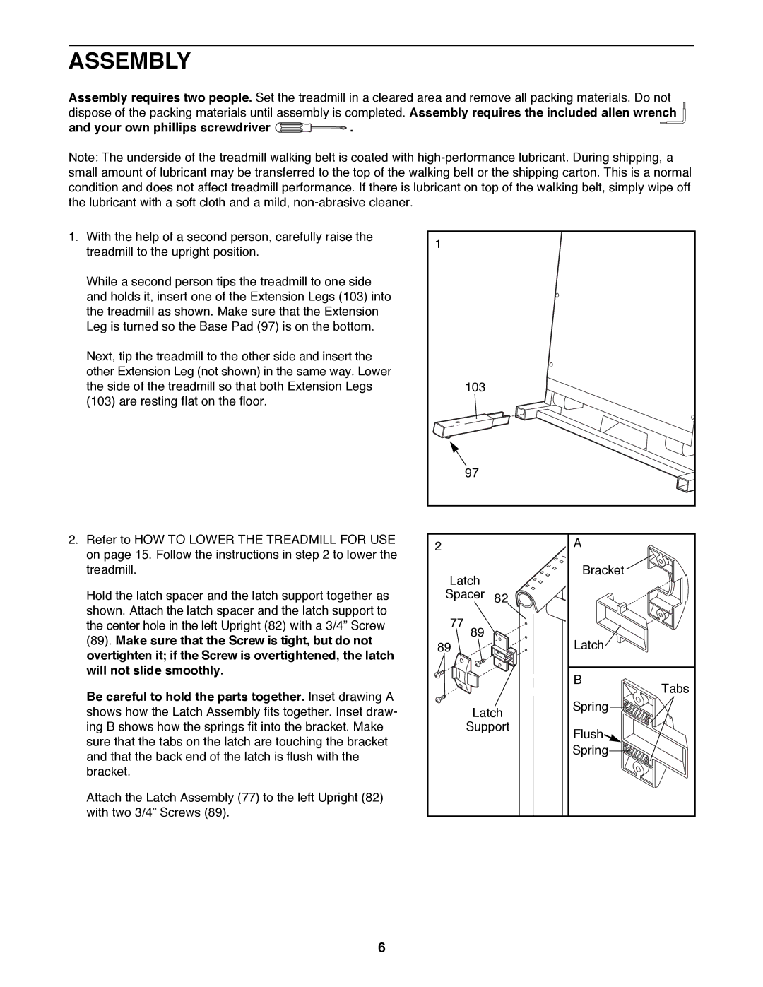 ProForm 590 QS user manual Assembly, Your own phillips screwdriver 