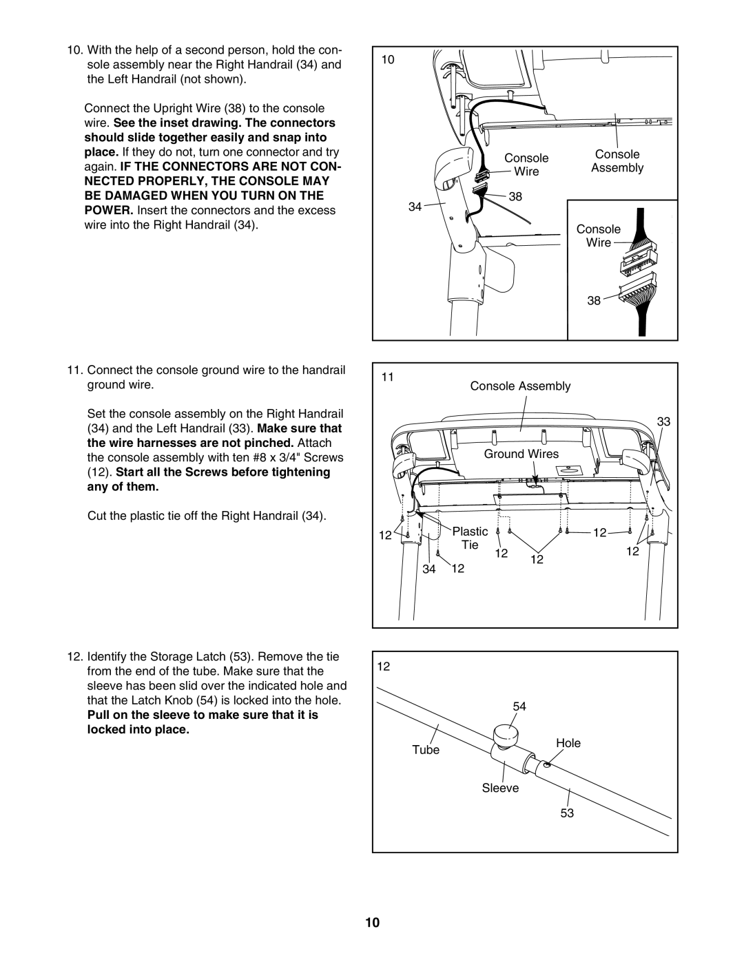 ProForm 620 user manual Start all the Screws before tightening any of them 