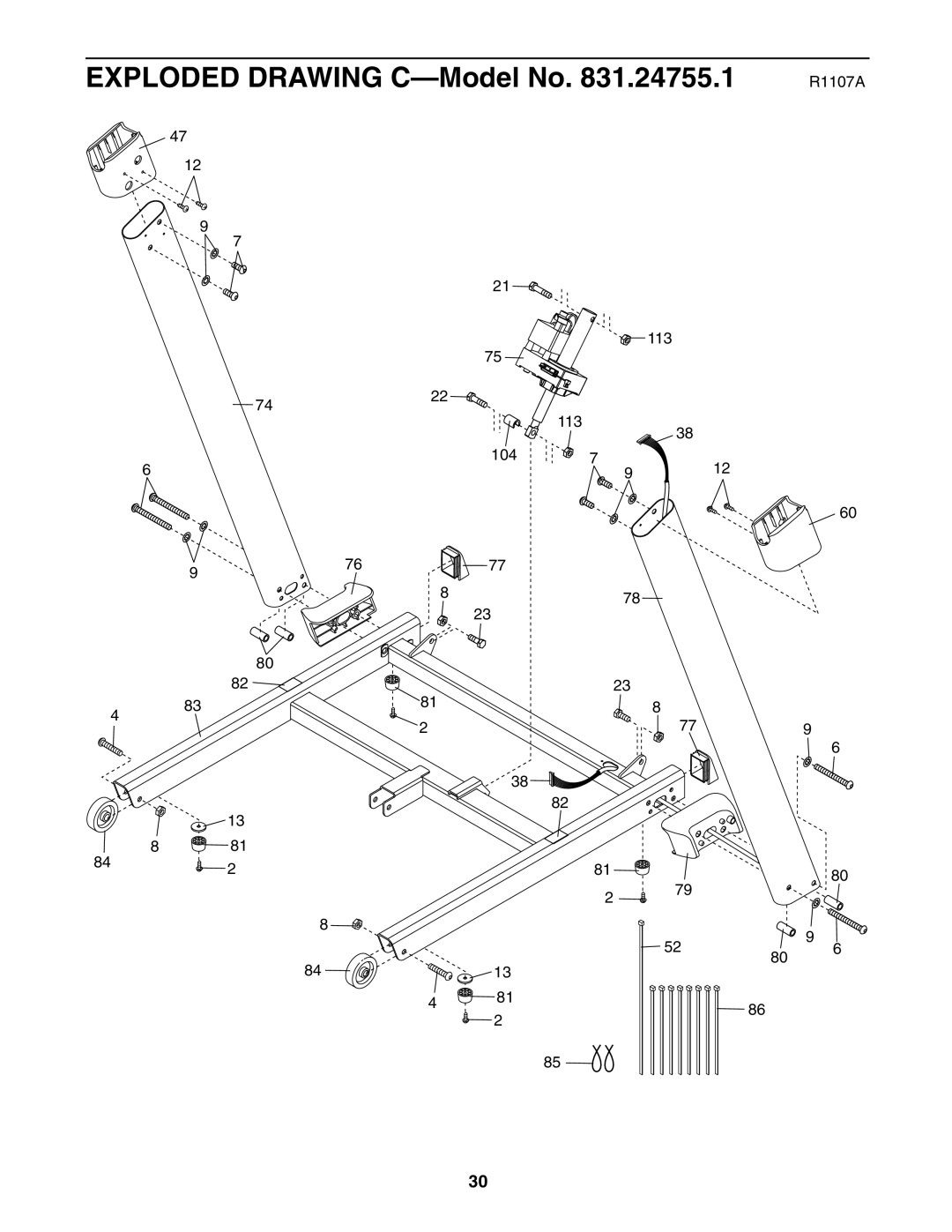 ProForm 620 user manual Exploded Drawing C-Model No 