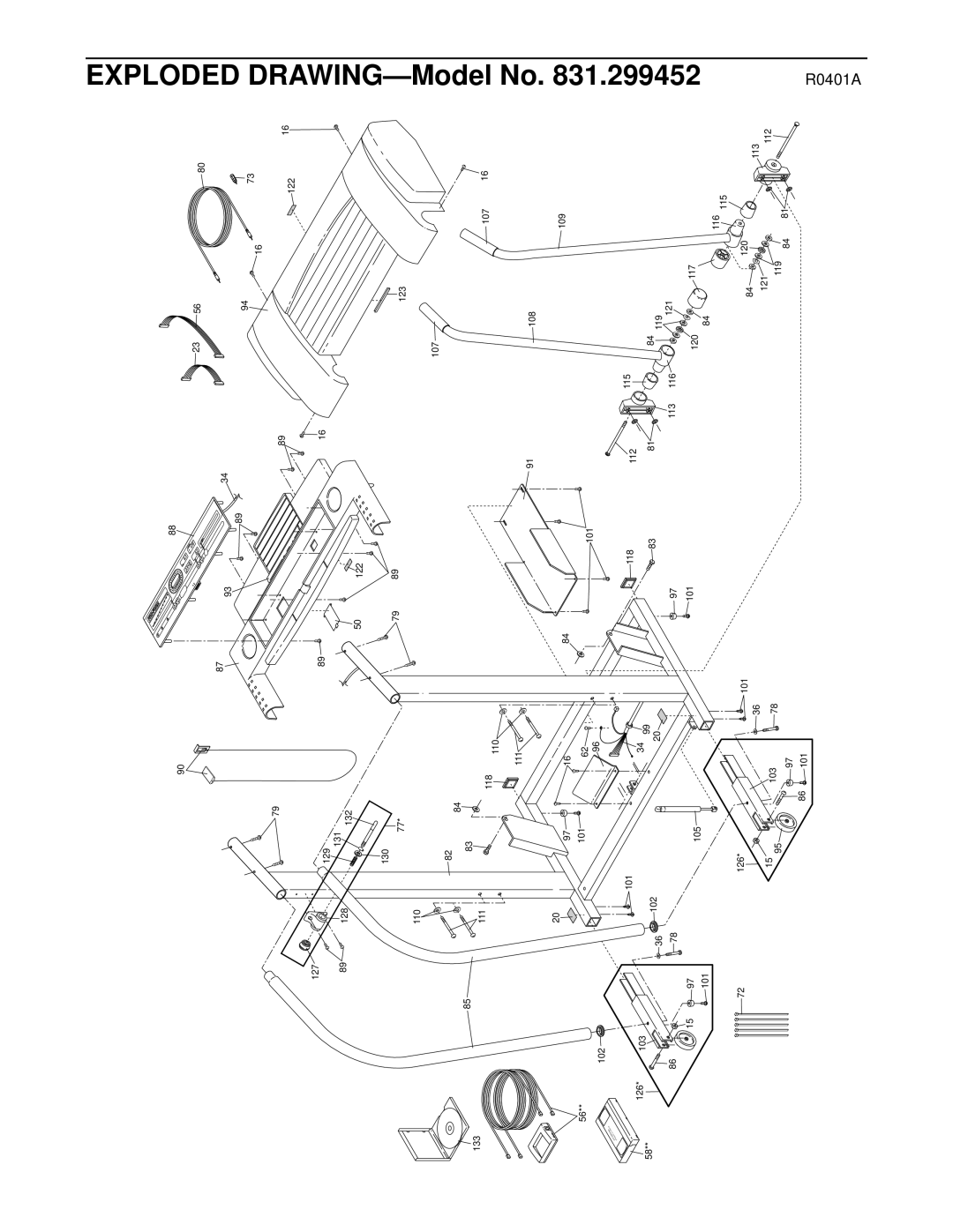 ProForm 635CW user manual Exploded, DRAWING-Model 