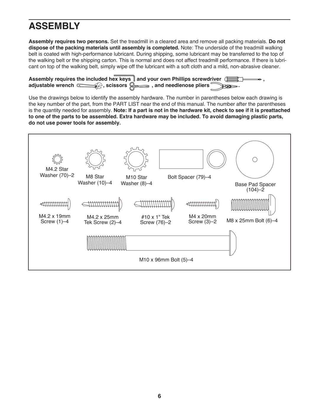 ProForm 7 manual Assembly 