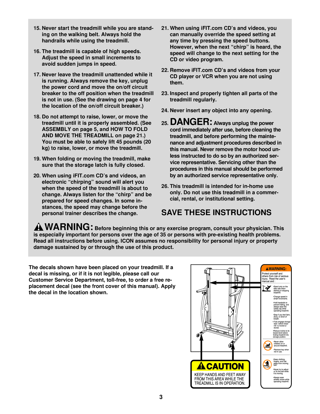 ProForm 720 user manual 