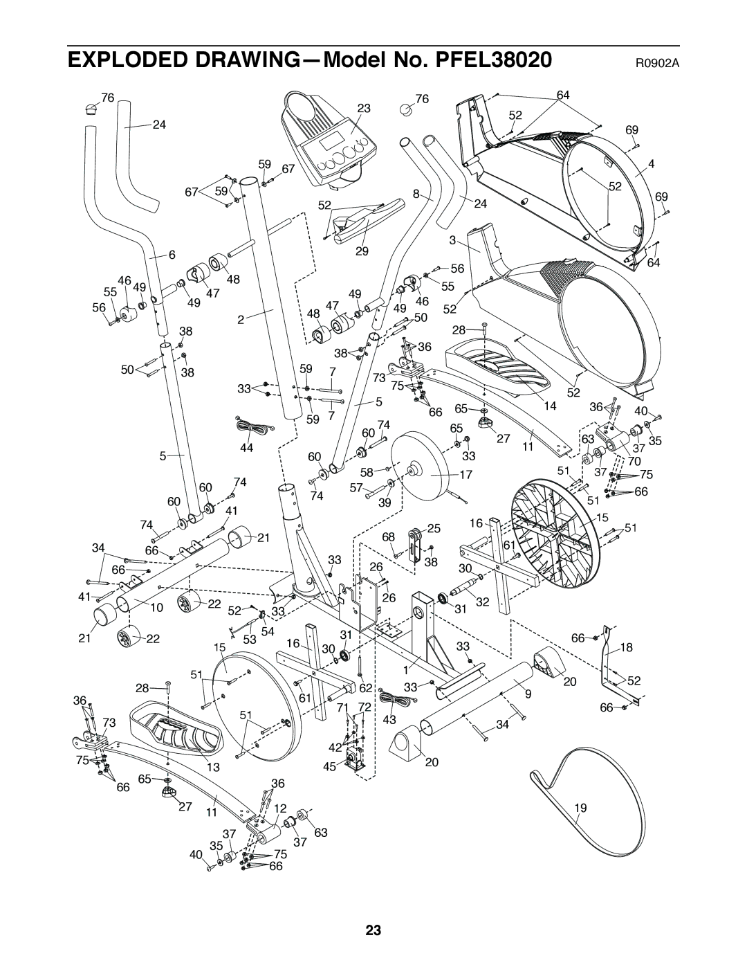 ProForm 750 user manual R0902A 