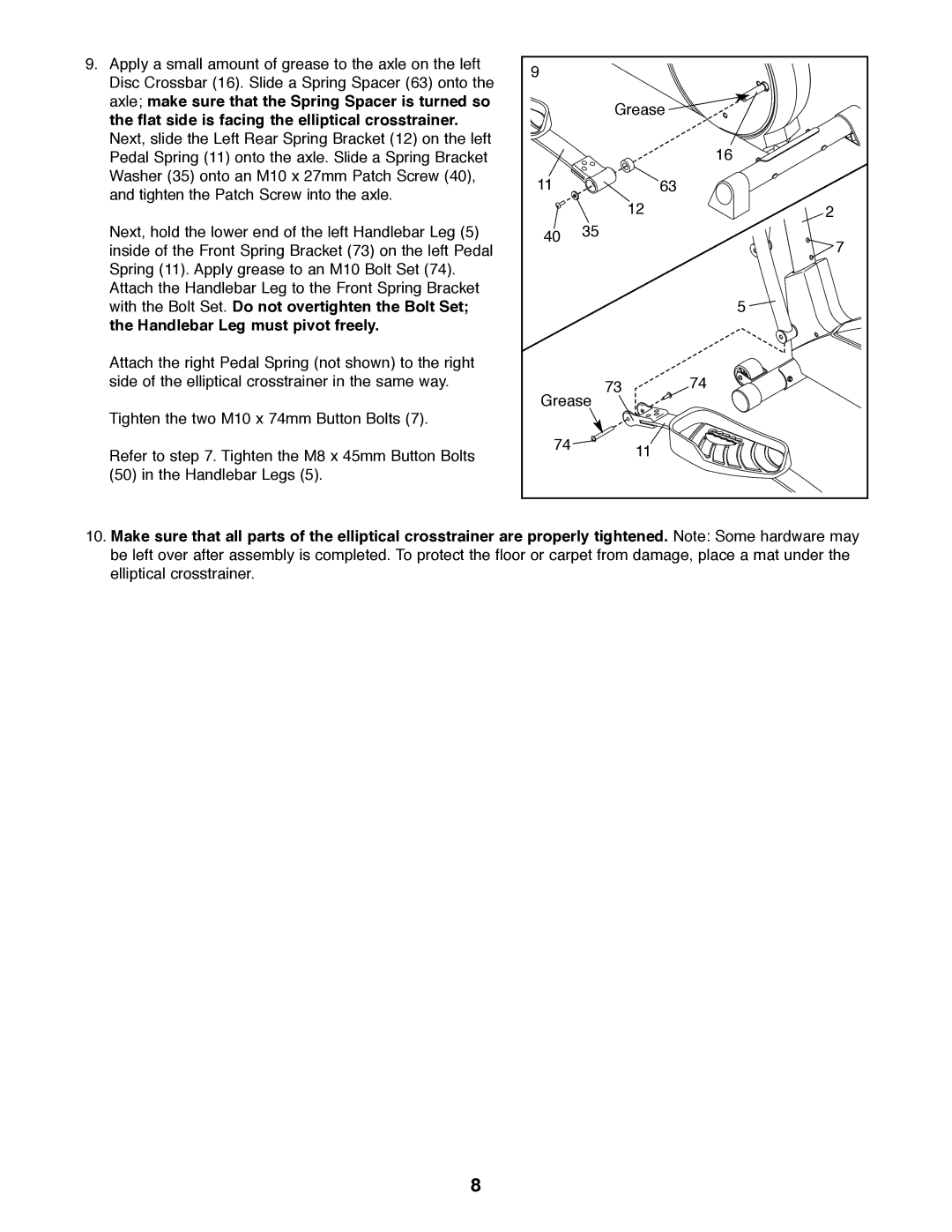 ProForm 750 user manual 