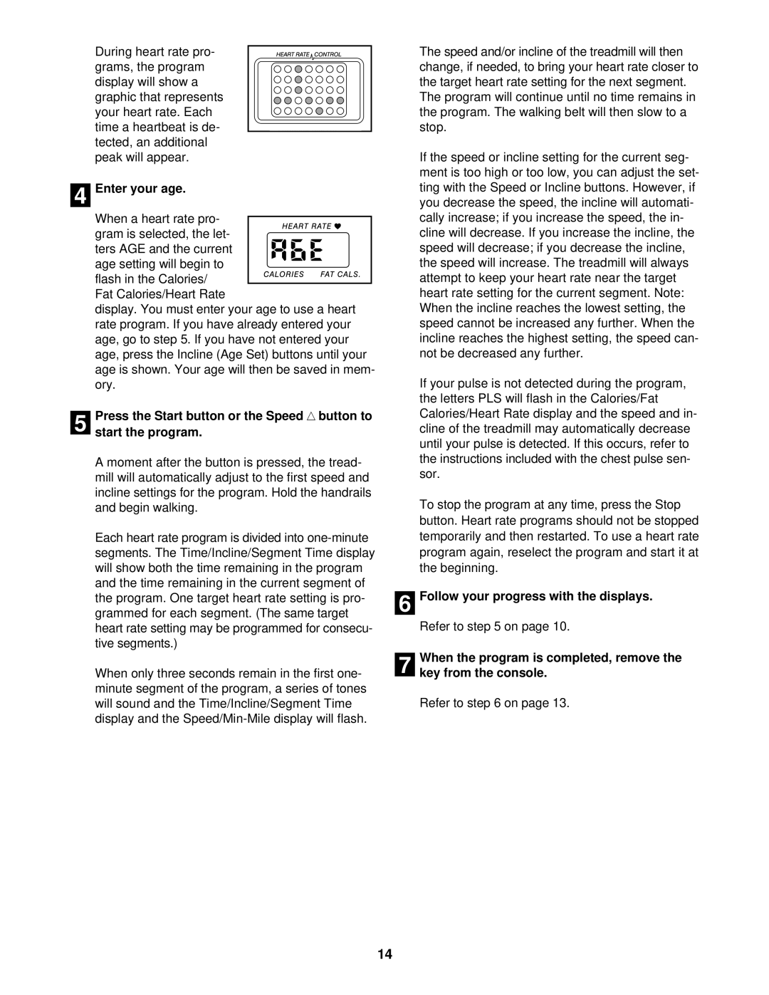 ProForm 760 EKG user manual Enter your age 