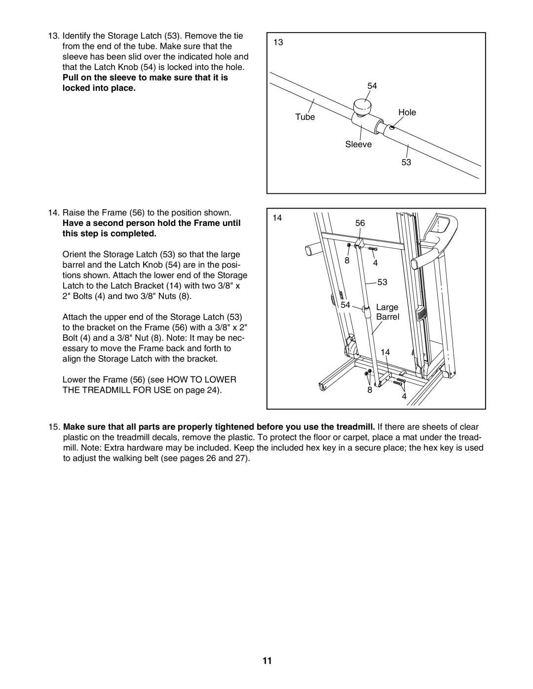 ProForm 760 user manual Pull on the sleeve to make sure that it is locked into place 