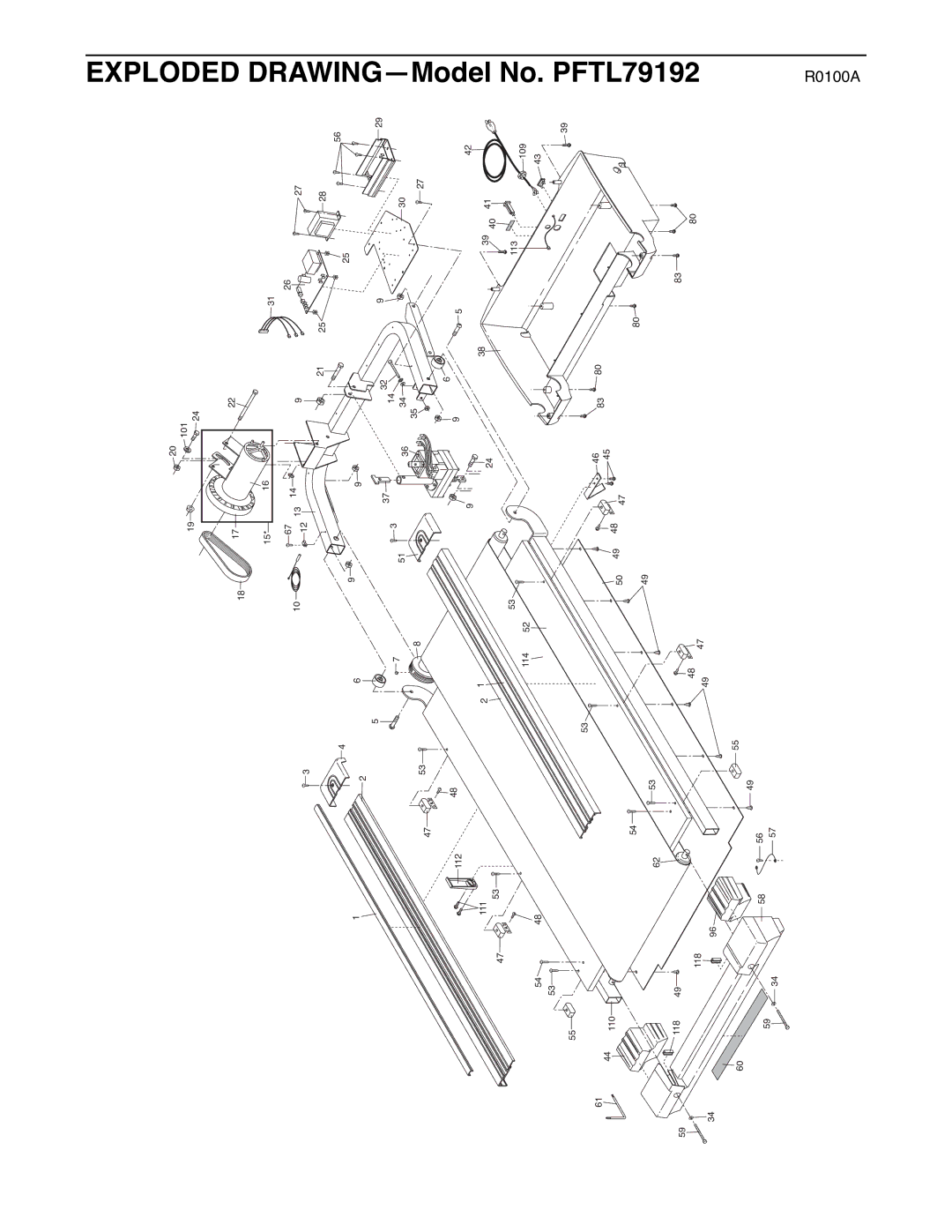 ProForm 785Pi user manual Exploded DRAWINGÑModel No. PFTL79192 