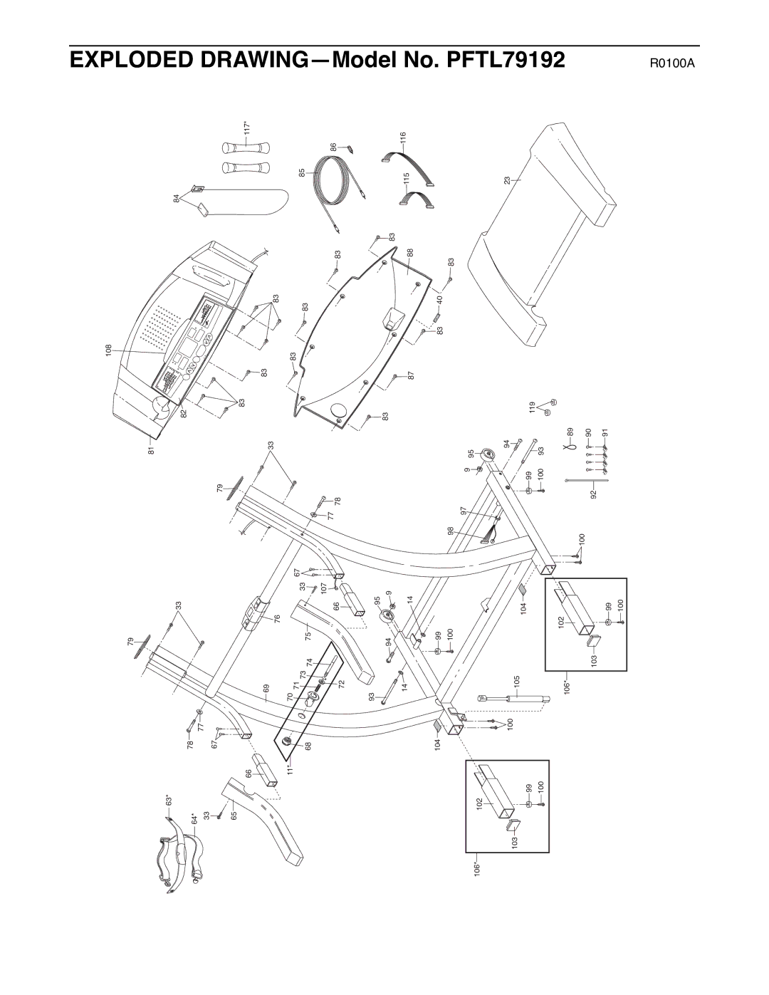 ProForm 785Pi user manual Exploded 