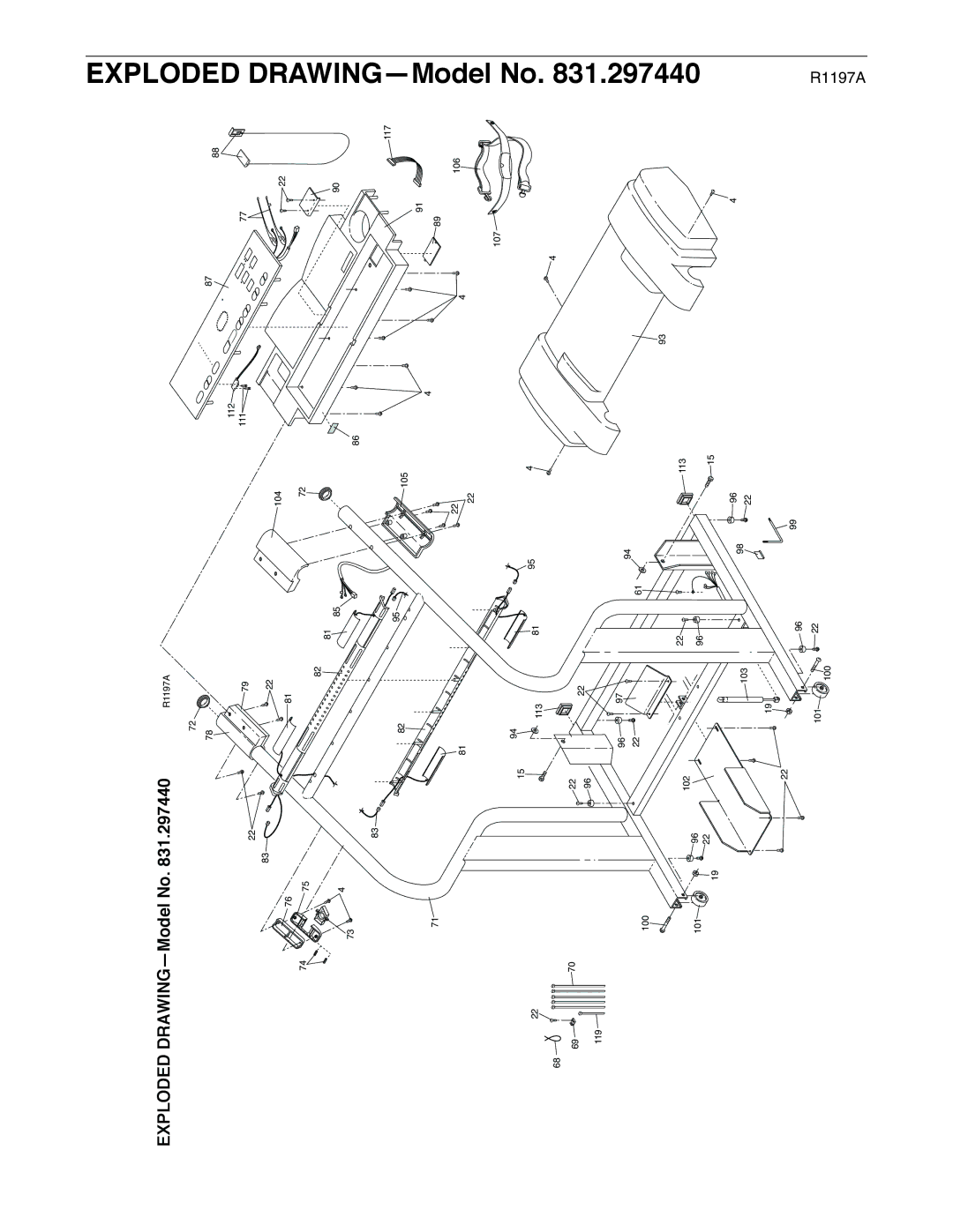 ProForm 795 user manual Exploded DRAWING-Model No 